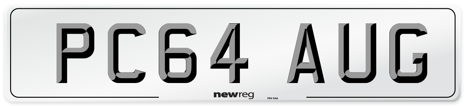 PC64 AUG Number Plate from New Reg
